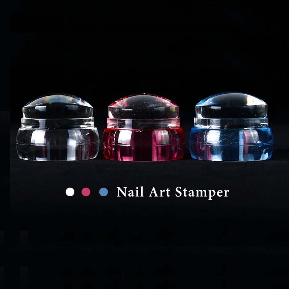Convenient 3.8cm Silicone Nail Stamper for Easy Nail Art Application