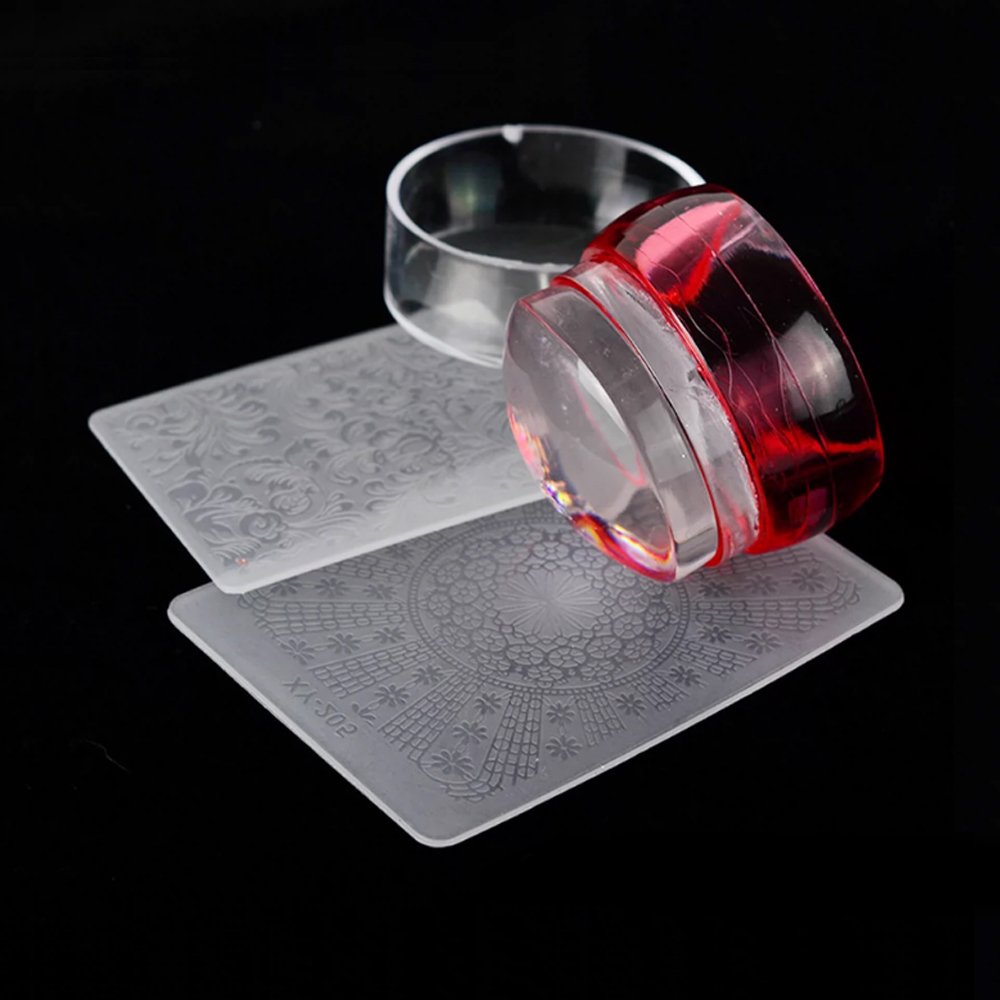 Convenient 3.8cm Silicone Nail Stamper for Easy Nail Art Application