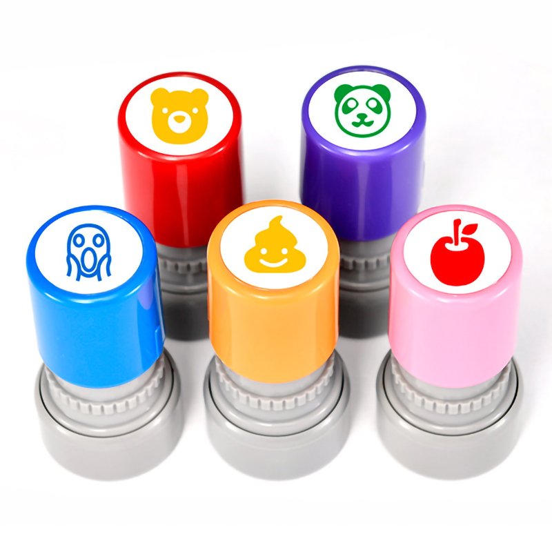 quick dry custom round stamp logo personalized self-inking stamp