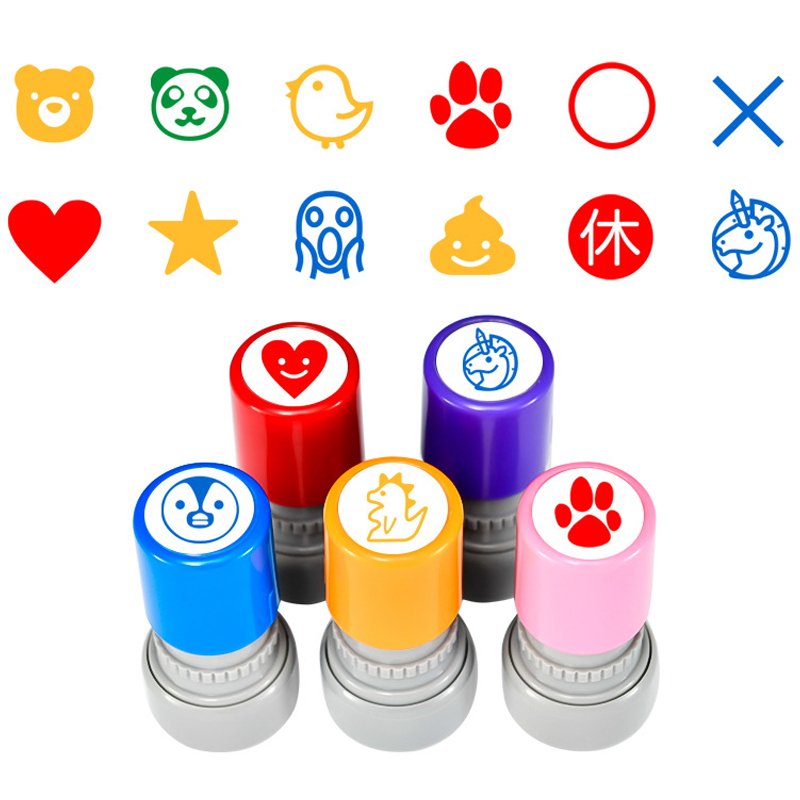 quick dry custom round stamp logo personalized self-inking stamp