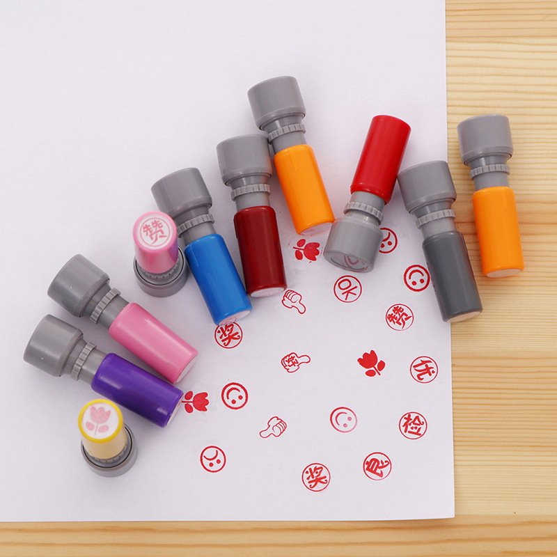 quick dry custom round stamp logo personalized self-inking stamp