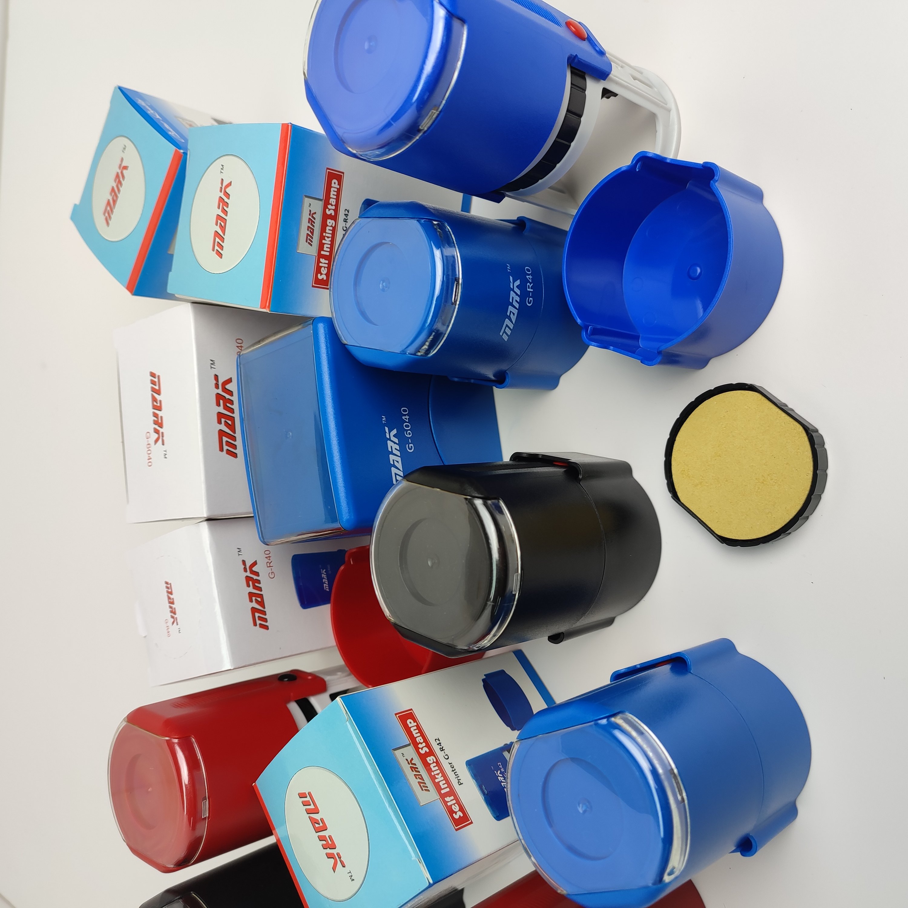 Rubber Sealing Ink Stamp Black Handle Self inking Rubber Stamp Material OEM Self Inking Stamp
