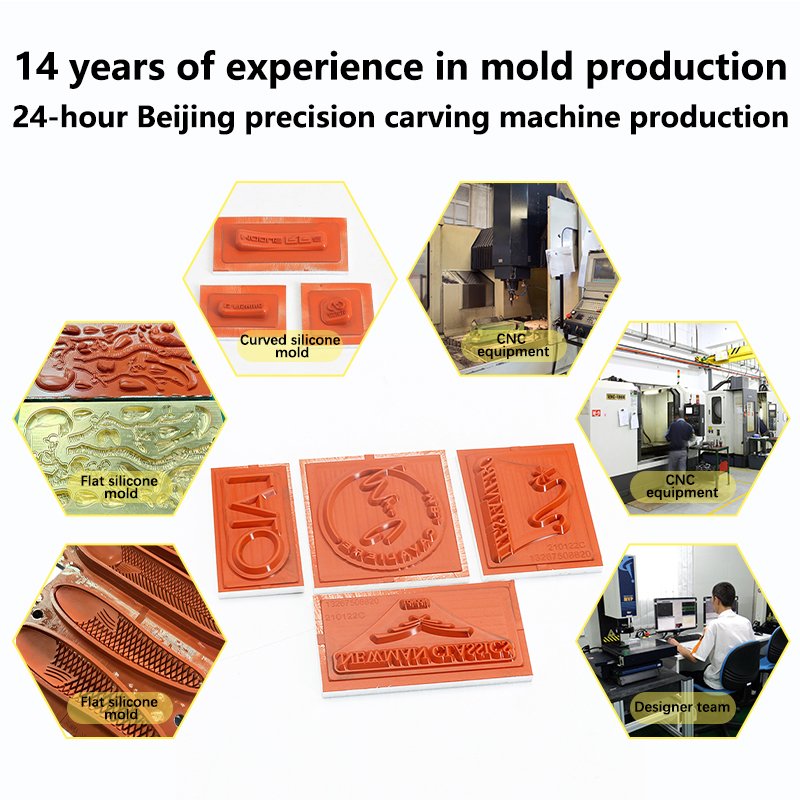 Custom Logo Embossing Plate Hot Foil Stamping Silicone Stamp Die Mould