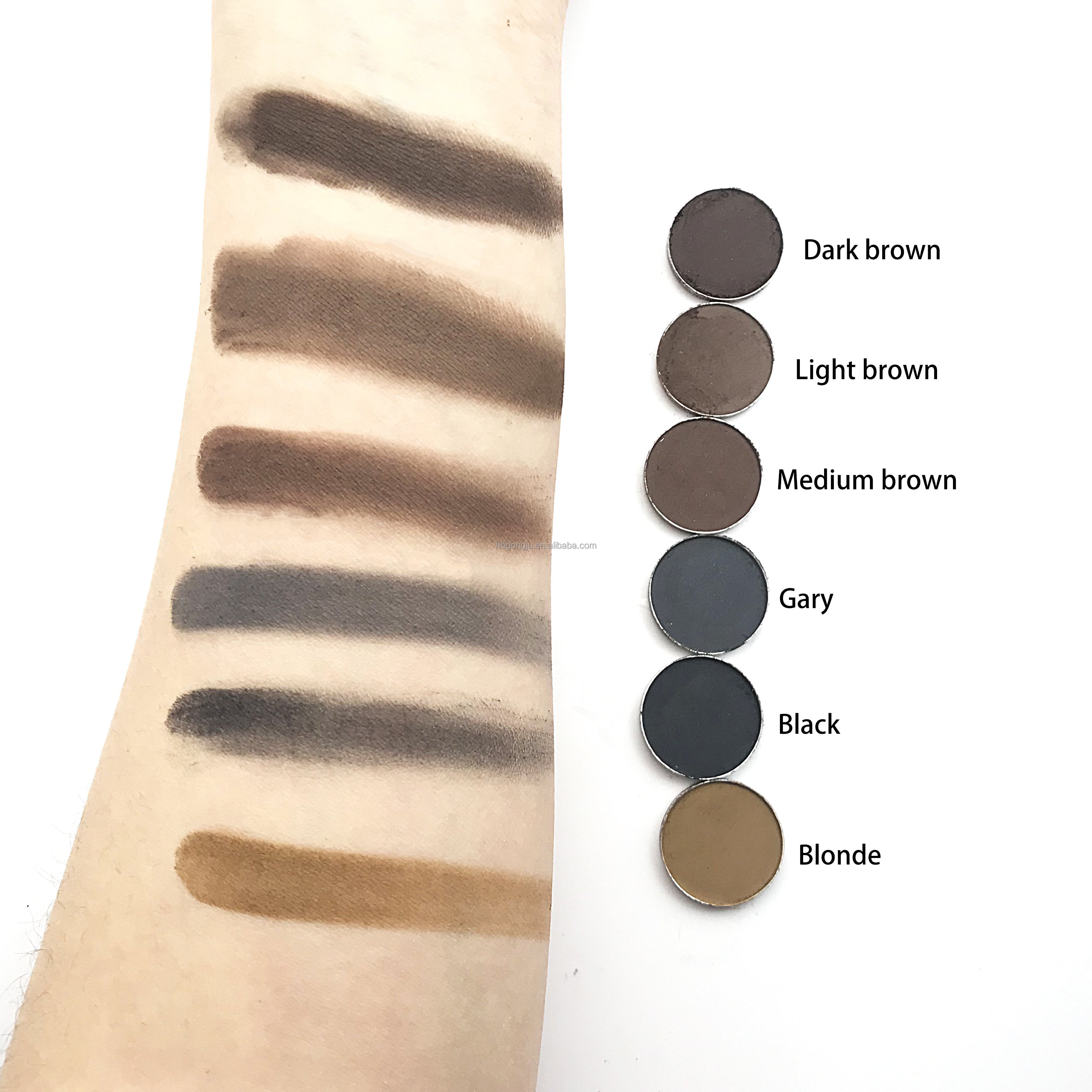 Private label waterproof one step eye brow stamp and stencil stick kit reusable eyebrow stamp