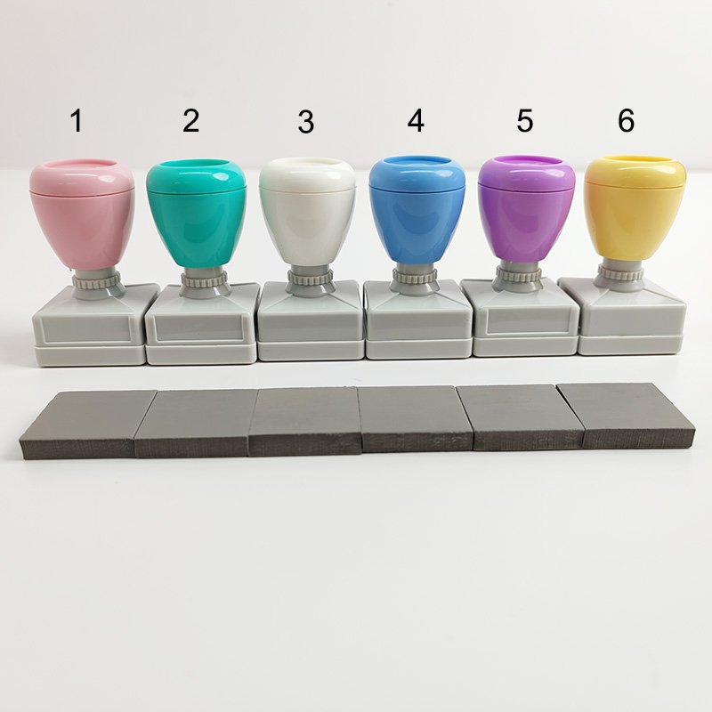 High quality Style Soft Color HA Round 32mm Flash Stamp Custom Teacher Flash Stamps