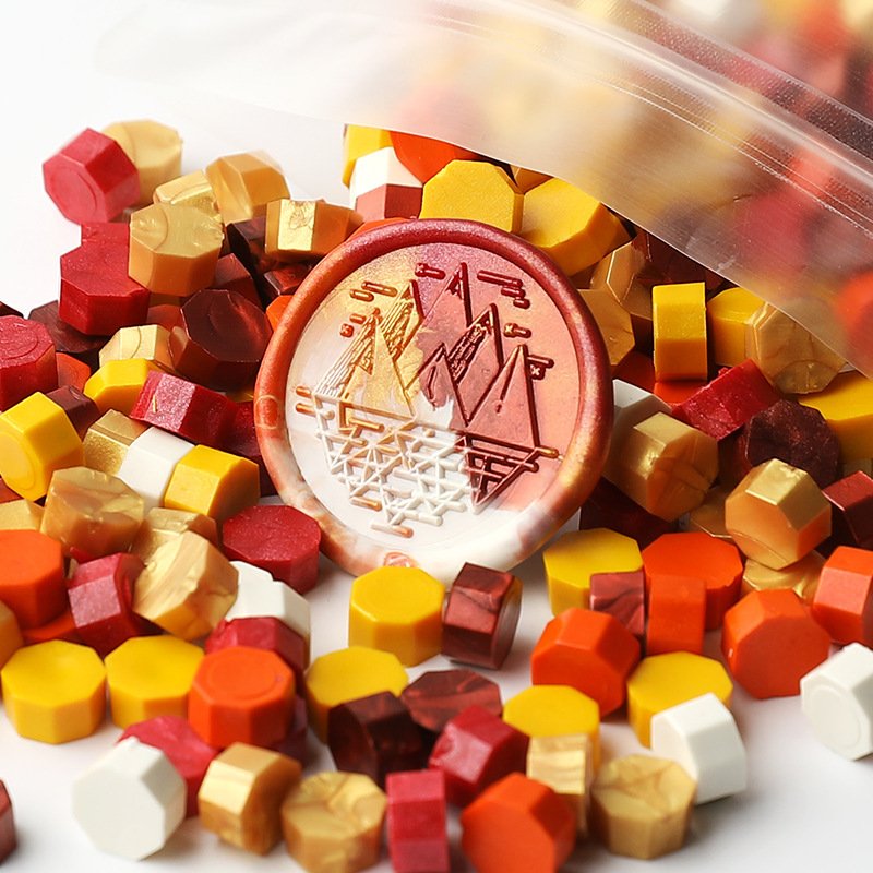 Sealing Wax Stamp Star Beads Premium Fire Wax Seal Beads for Stamp DIY Craft Gift Decorative 100 Colors 500g
