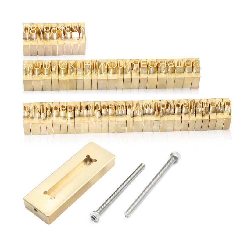 Custom Letter Font Size Hot Foil Stamping Alphabet Letter Stamp
