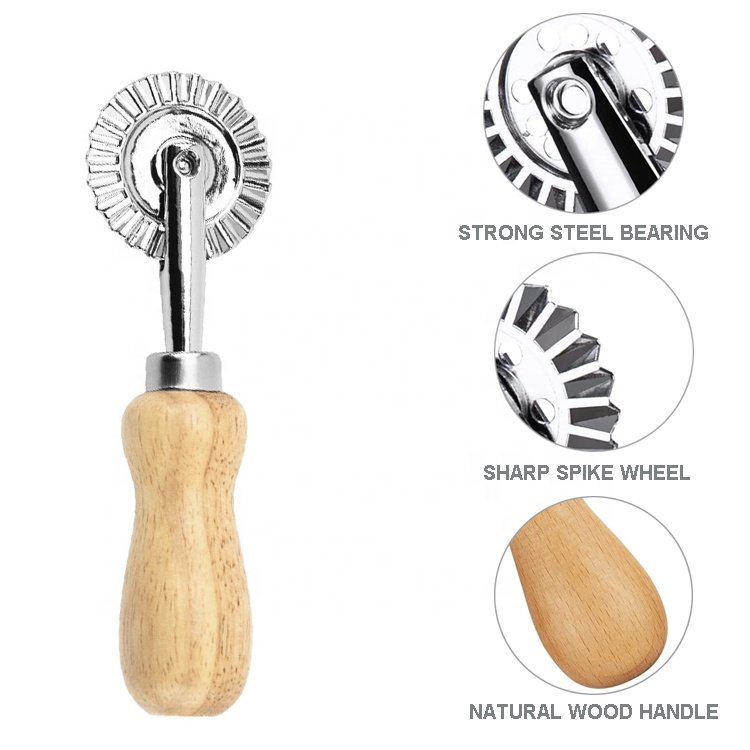 JHY Hot-sale Ravioli Cutter Stamps with Roller Pastry Pasta Maker Cutter Wheel