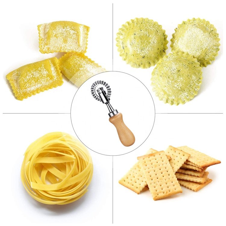 JHY Hot-sale Ravioli Cutter Stamps with Roller Pastry Pasta Maker Cutter Wheel