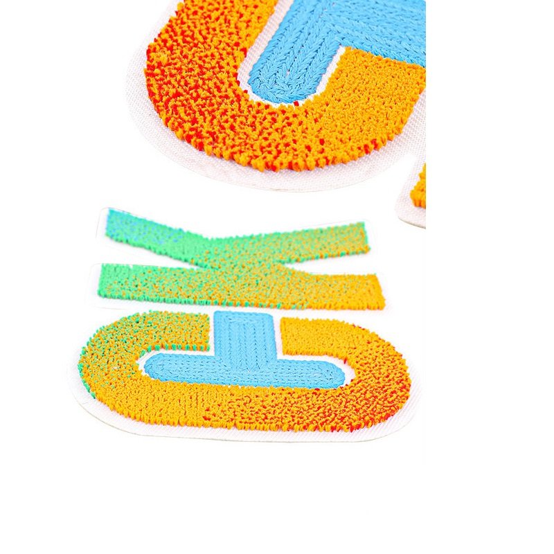 Wangshun Gradient Toothbrush Embroidery Logo Letter Fashion Clothes Bag Accessories Computer Embroidery Patch Iron Stamp