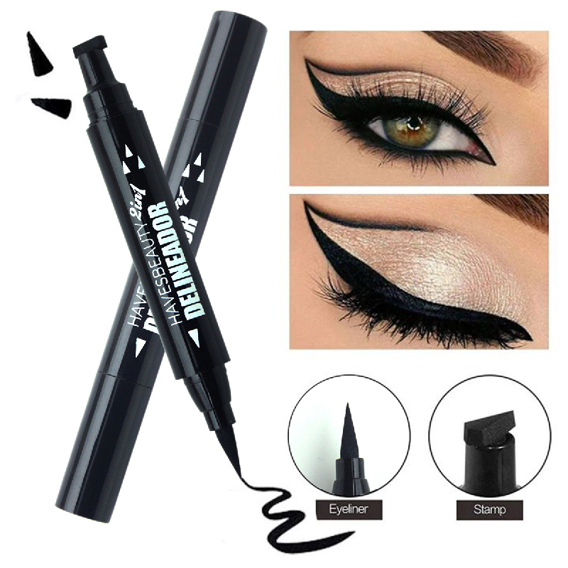 36 Pcs/Box Winged Eyeliner Stamp, Black Liquid Eyeliner Pens Easy Eye Stencil Makeup Tool Smudge Proof & Waterpoof Eye Liner
