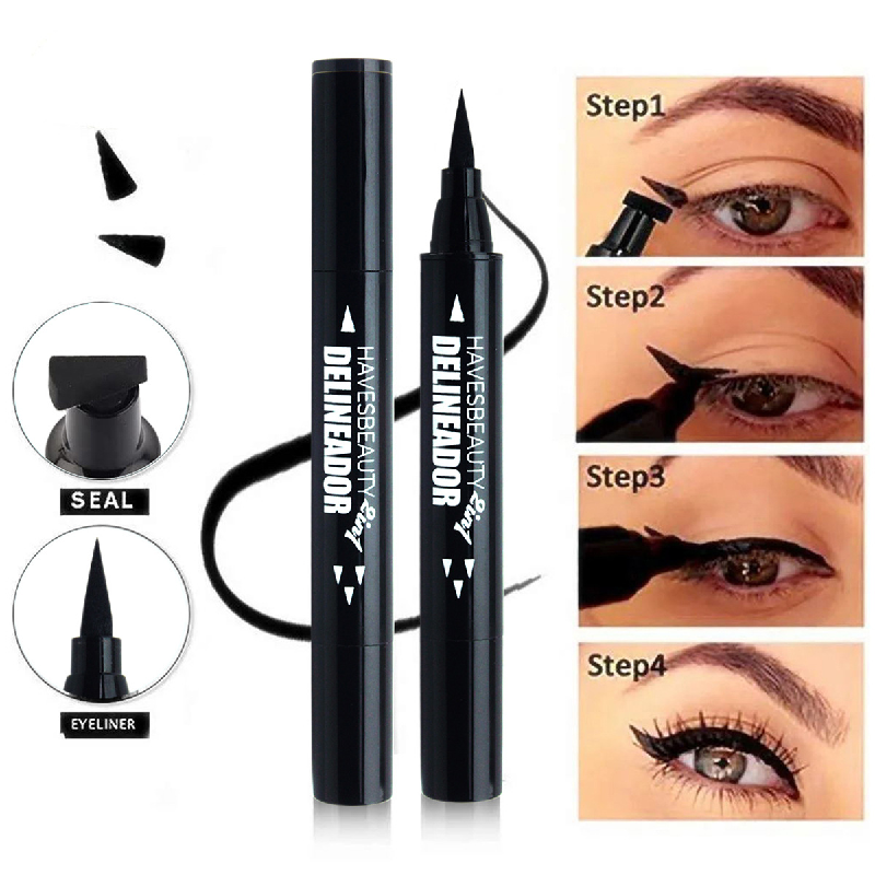 36 Pcs/Box Winged Eyeliner Stamp, Black Liquid Eyeliner Pens Easy Eye Stencil Makeup Tool Smudge Proof & Waterpoof Eye Liner