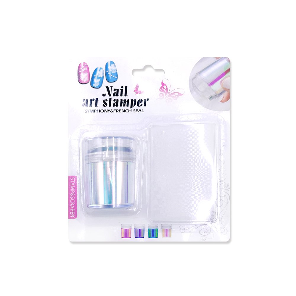 Transparent Jelly Silicone Nail Stamper Scraper 3-Piece Set for French Nails Manicure Nail Art Stamping Tool Kit