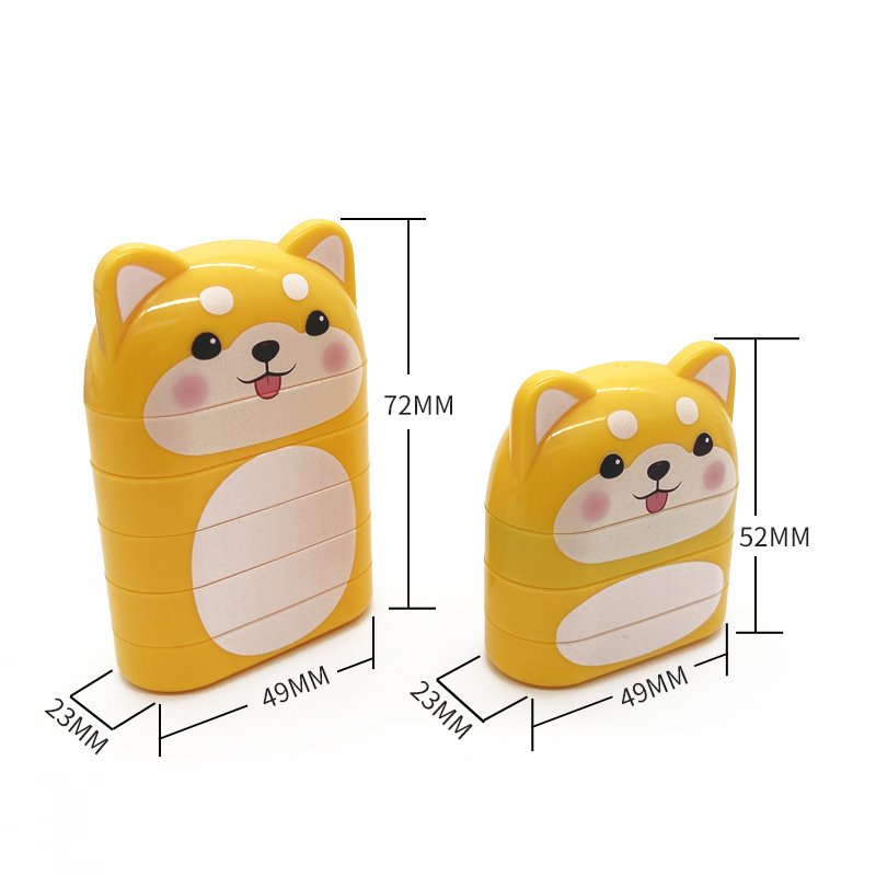 Three colors double sided fabric clothing name stamp with white and black ink for children