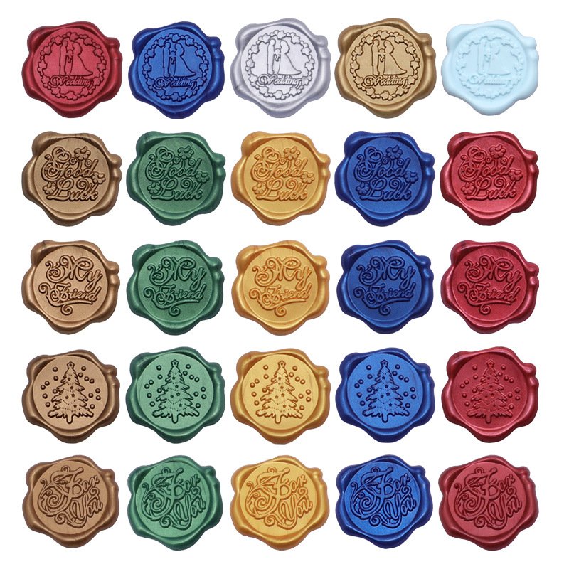 Custom Logo Luxury Self-Adhesive Resin Stamp Set Luxury Wax Seal Stickers Wedding Office Packing Decorate Plastic Brand Stamp
