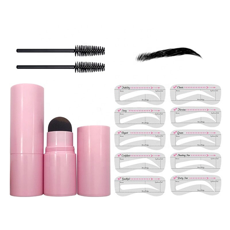 Makeup Manufacturer 2024 High Pigment Eyebrow Stamp Kit Stencil With Own Logo
