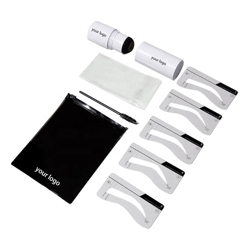 Makeup Manufacturer 2024 High Pigment Eyebrow Stamp Kit Stencil With Own Logo