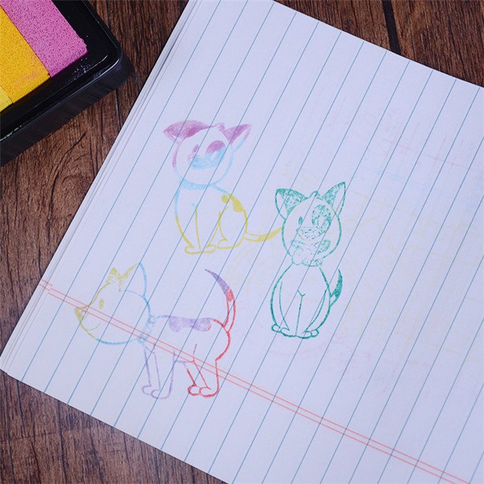 custom logo diy dogs transparent clear pvc rubber stamp children planner