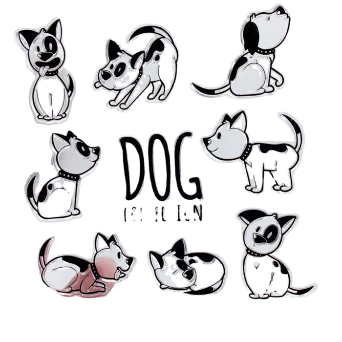 custom logo diy dogs transparent clear pvc rubber stamp children planner