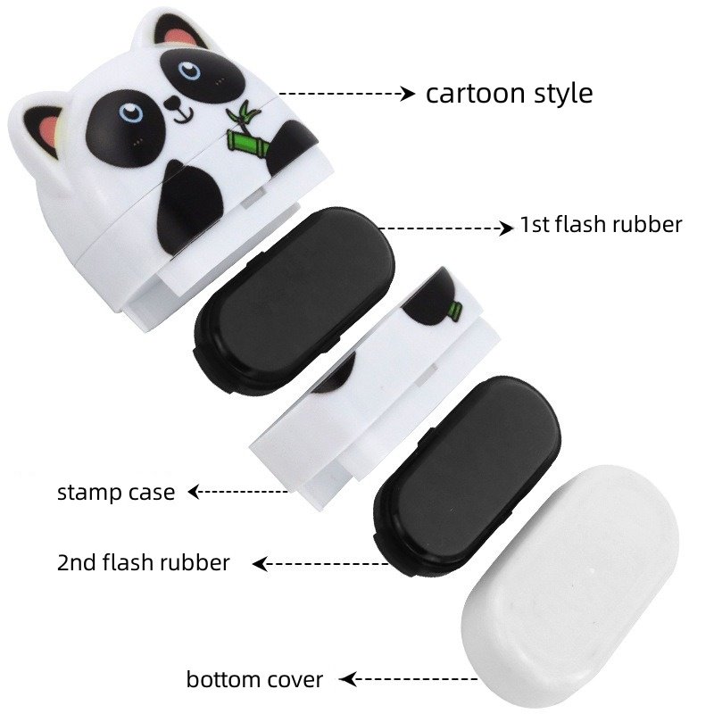 Kids Toy Name Stamps Plastic Double Layer Foam Cute Animals Stamps