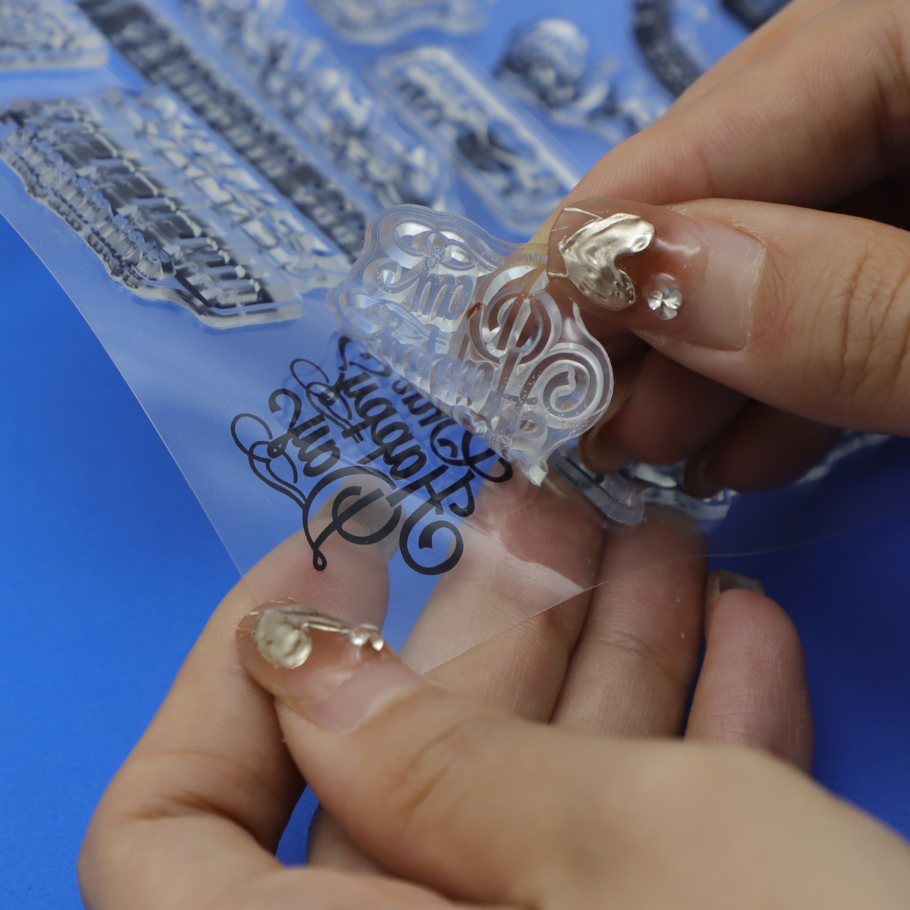 25137 2023 Custom design 105*155mm Decoration Silicone Clear Stamps for paper craft cardmaking scrapbooking