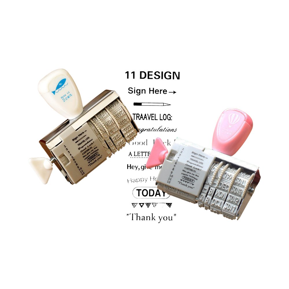 Functional scrapbooking rubber custom self inking date stamp blank material muti sizes