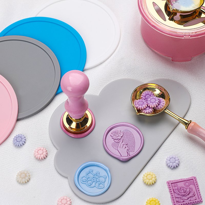 wholesale Sealing wax silicone pad Anti scalding Easy to demould Stamp head seal stamping practice pad