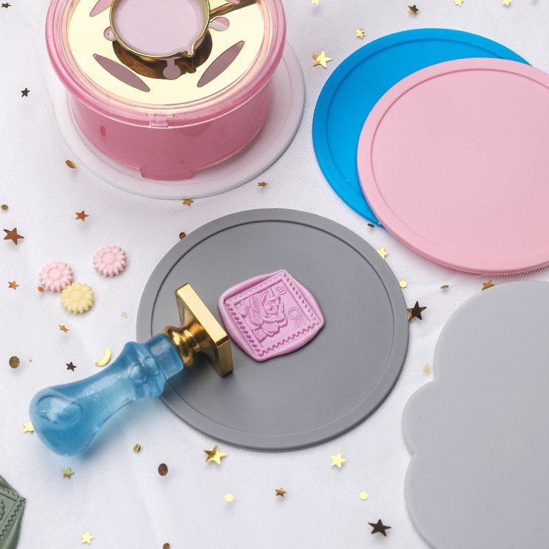 wholesale Sealing wax silicone pad Anti scalding Easy to demould Stamp head seal stamping practice pad