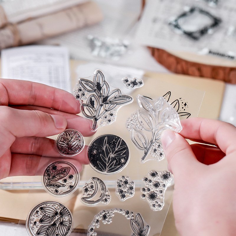 16 Style Now Product Retro Clear Stamps Custom Silicone Clear Stamp for Card Making Scrapbooking