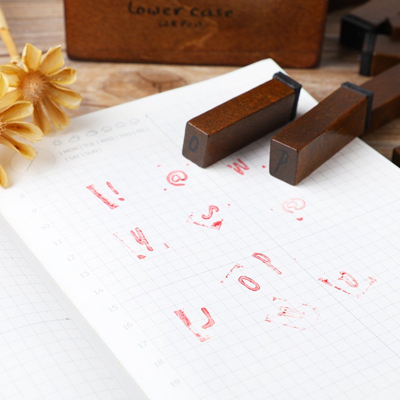 Wholesale creative retro Alphanumeric Weather rubber diary DIY decorative printing wooden stamp seal set