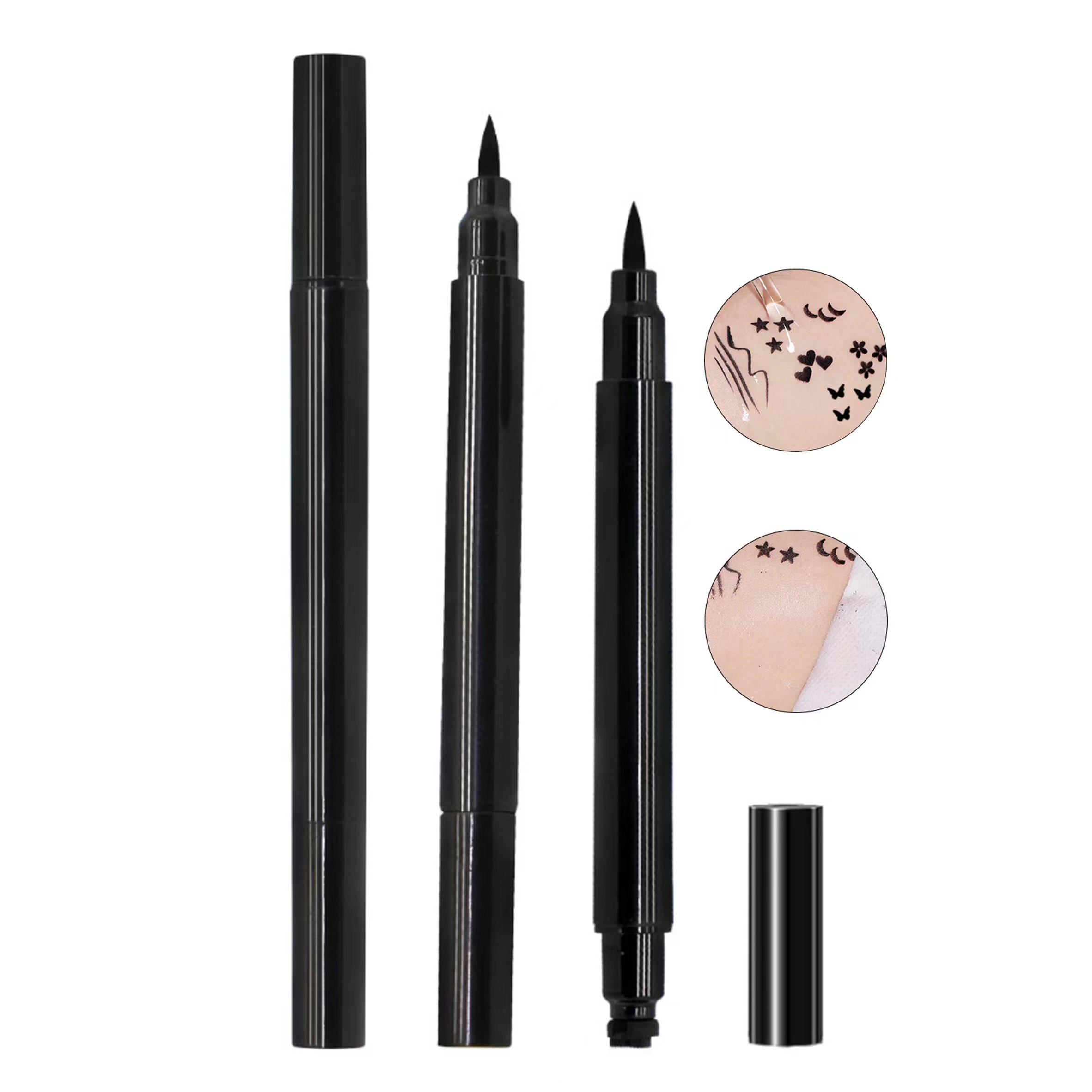 No Logo Multi-shape Double Head Winged Eyeliner Stamp Waterproof Colorful Liquid Eye Liner Stamp