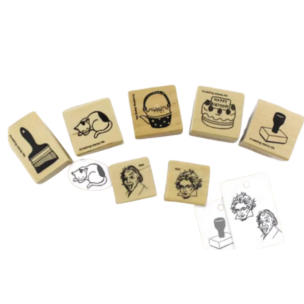 Custom Make Logo Stamp Customize Office Wood Wooden Personalized Customized Scrapbook Wood Rubber Stamps