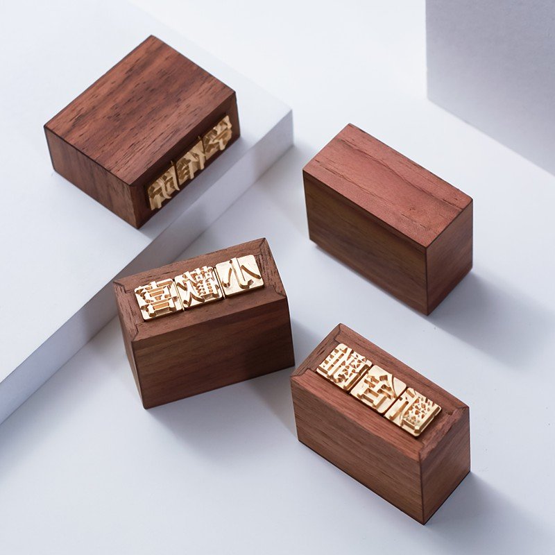 Custom Make Logo Stamp Customize Office Wood Wooden Personalized Customized Scrapbook Wood Rubber Stamps