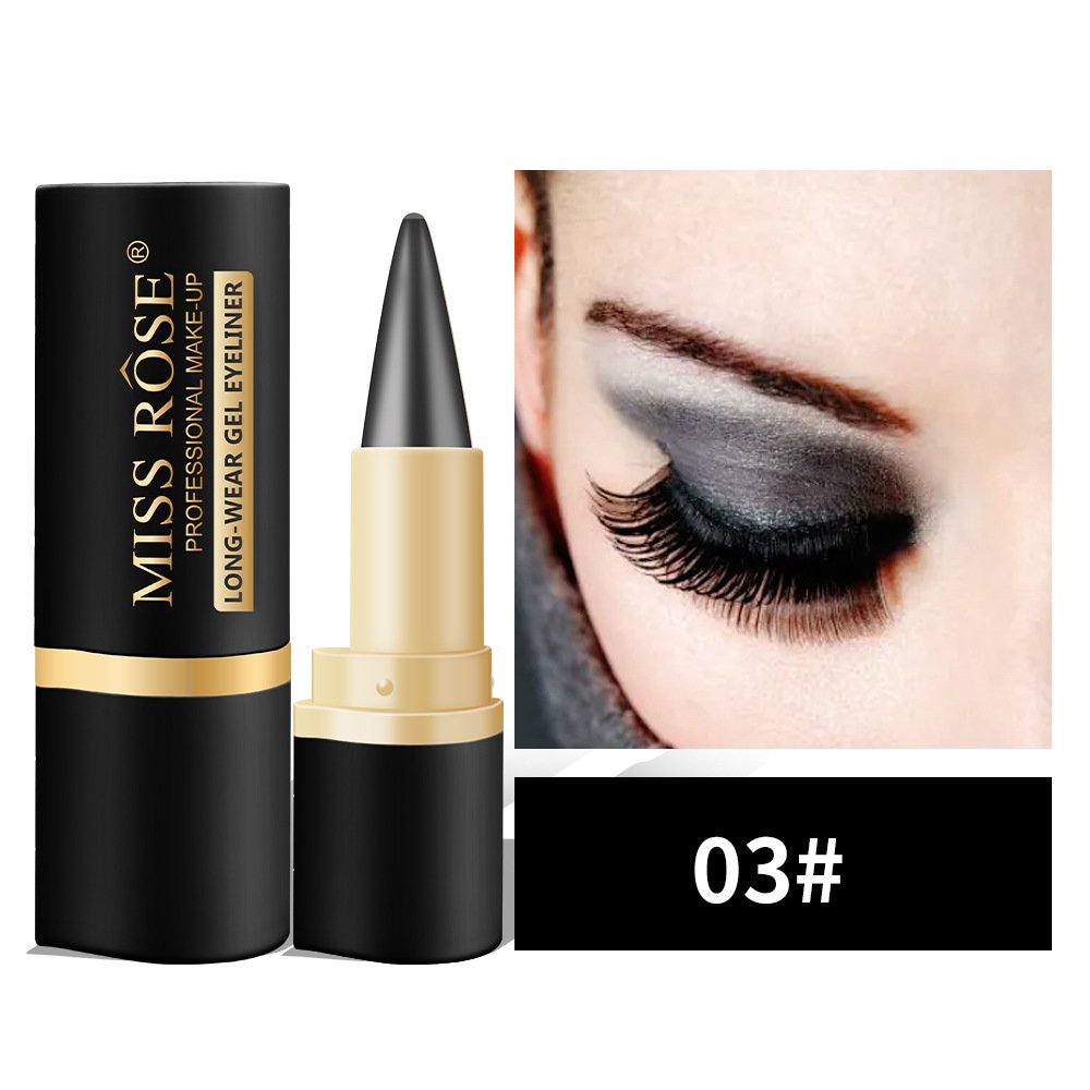 020MA1 MISS ROSE makeup black organic gel eyeliner pencil Waterproof cruelty free gel eyeliners pencil long lasting eyeliner gel