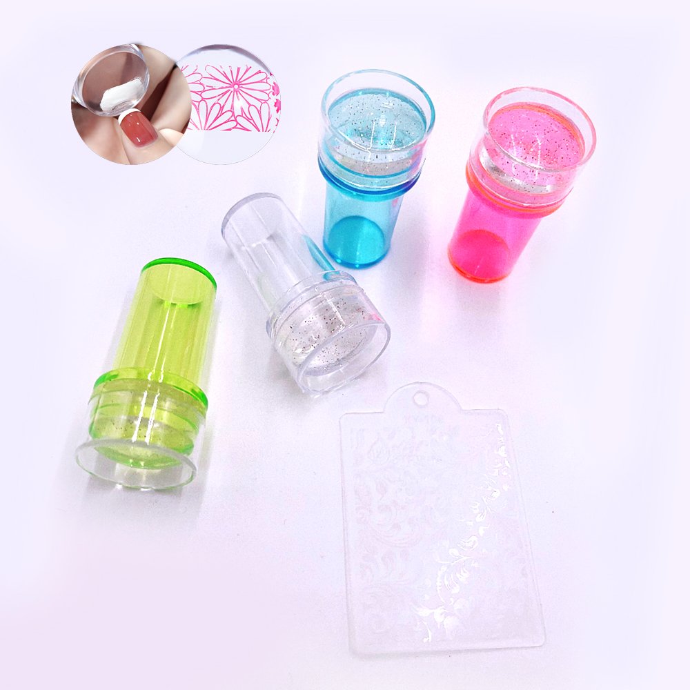 2.4cm Silicone Lid Nail Art Stamper Premium Nail Stamp for Creative Nail Art Designs