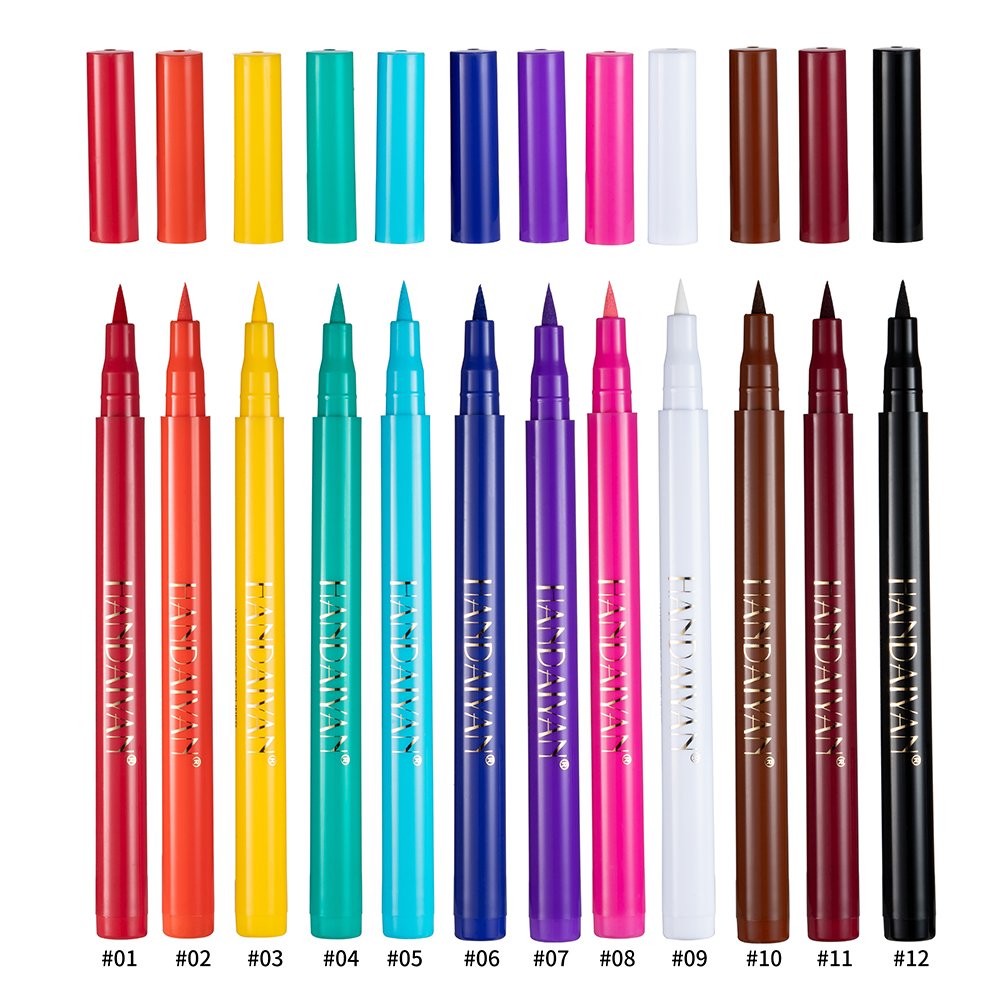20 Colors Eyeliner of HANDAIYAN Long Wear Rainbow Colorful Cream Makeup Cosmetics EyeLiner Pen