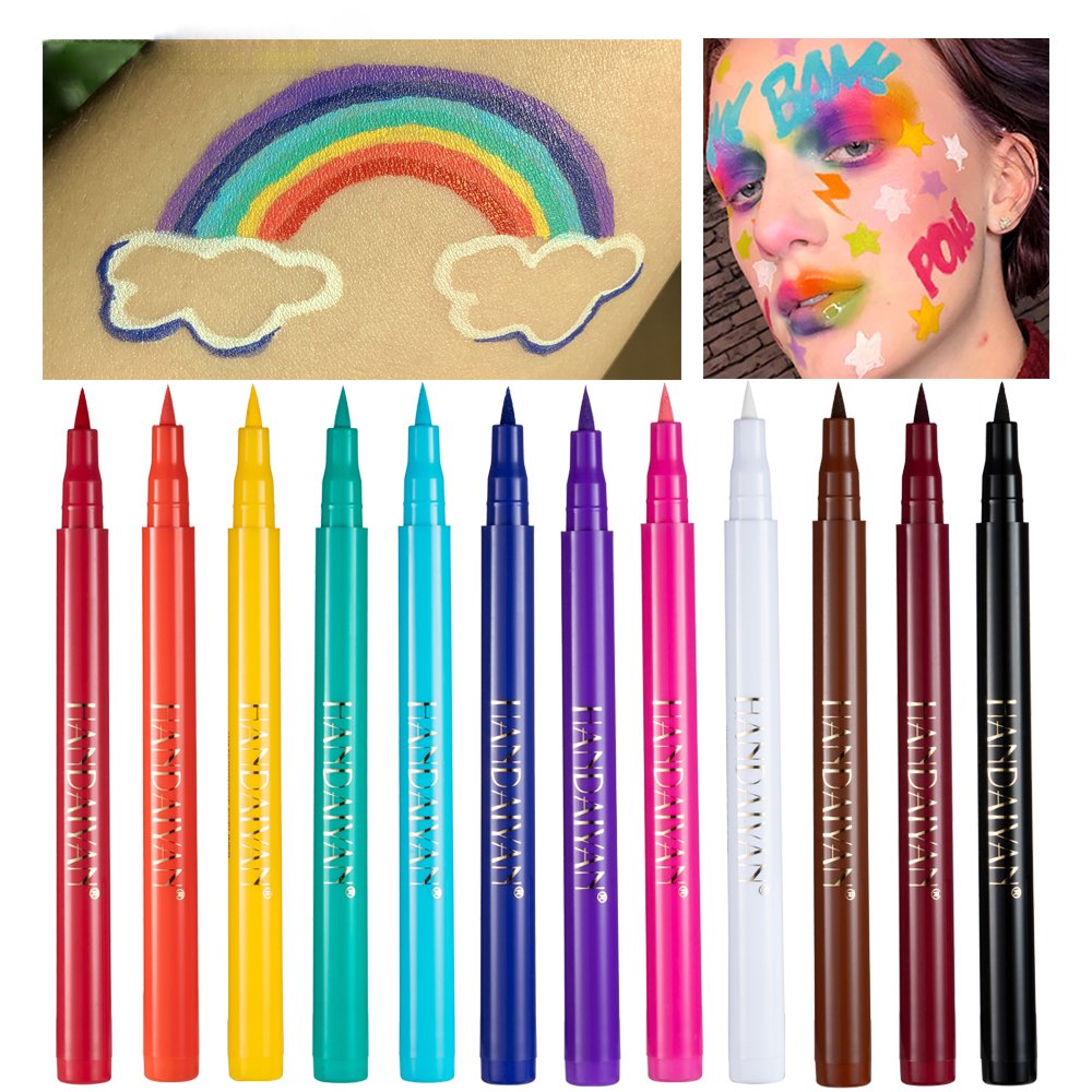 20 Colors Eyeliner of HANDAIYAN Long Wear Rainbow Colorful Cream Makeup Cosmetics EyeLiner Pen