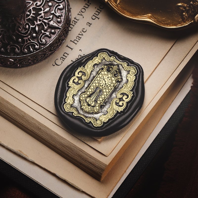 Irregular relief stamp head antique series sealed wax yellow copper head solid brass retro European style sealing head/wholesale