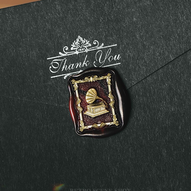 Irregular relief stamp head antique series sealed wax yellow copper head solid brass retro European style sealing head/wholesale