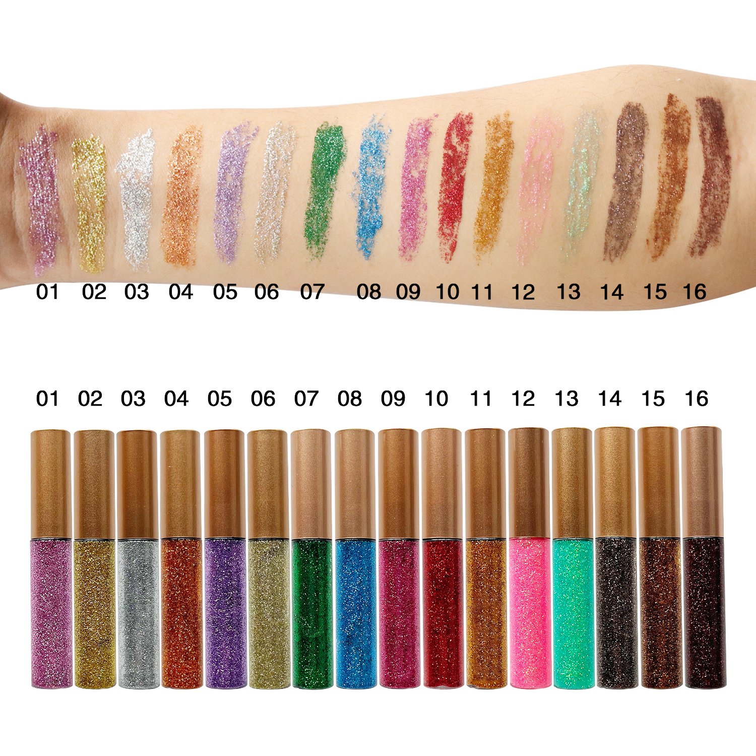 Professional OEM Makeup Colorful Glitter Tip Waterproof Eye Liner Stick Vegan Gel Eyeliner