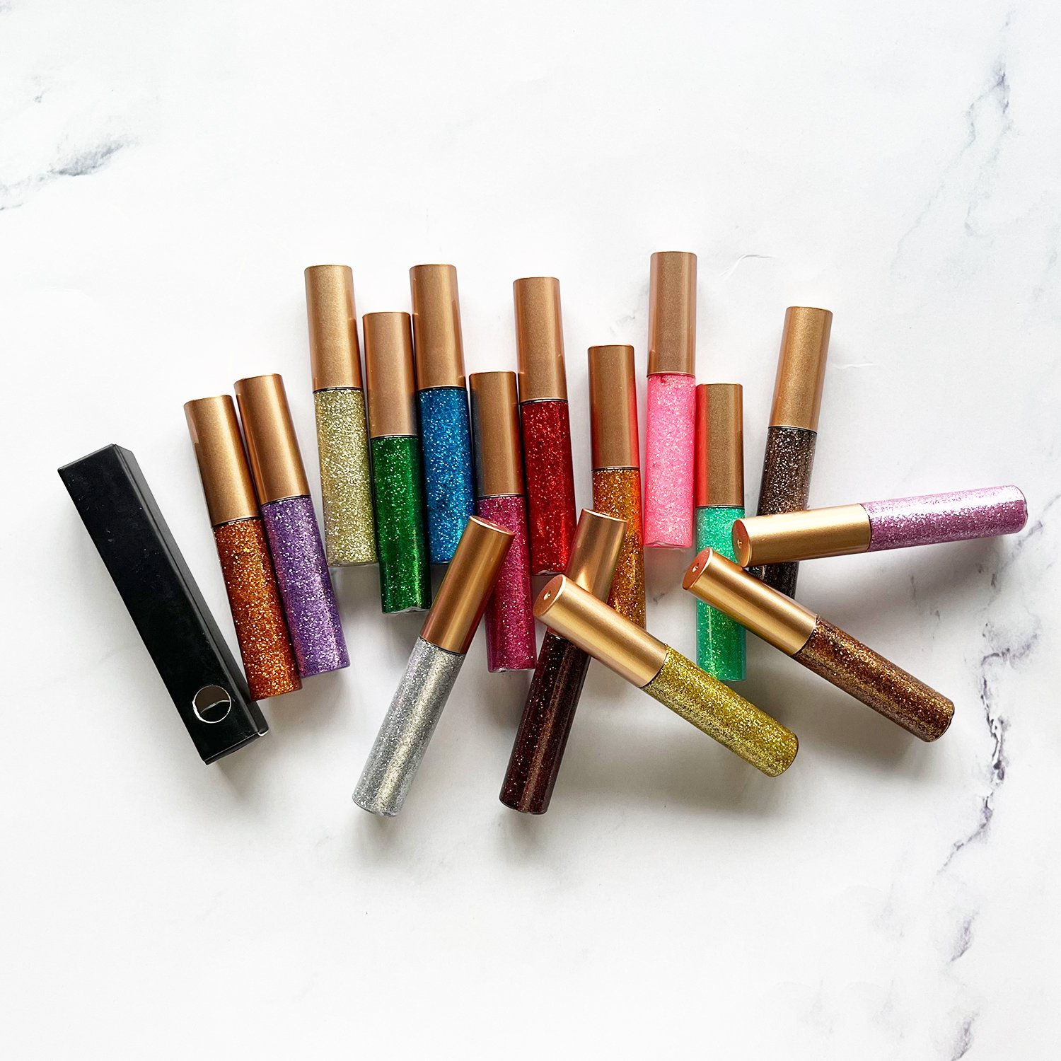Professional OEM Makeup Colorful Glitter Tip Waterproof Eye Liner Stick Vegan Gel Eyeliner