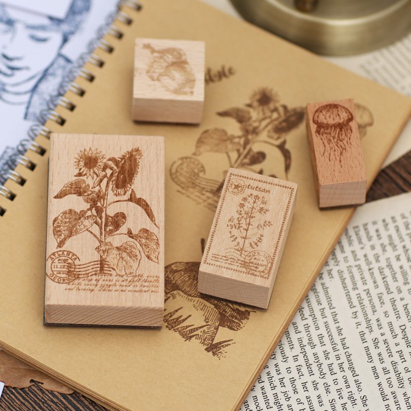 Custom Rubber Craft Stamp Wooden Stamp for Card Making and DIY Craft