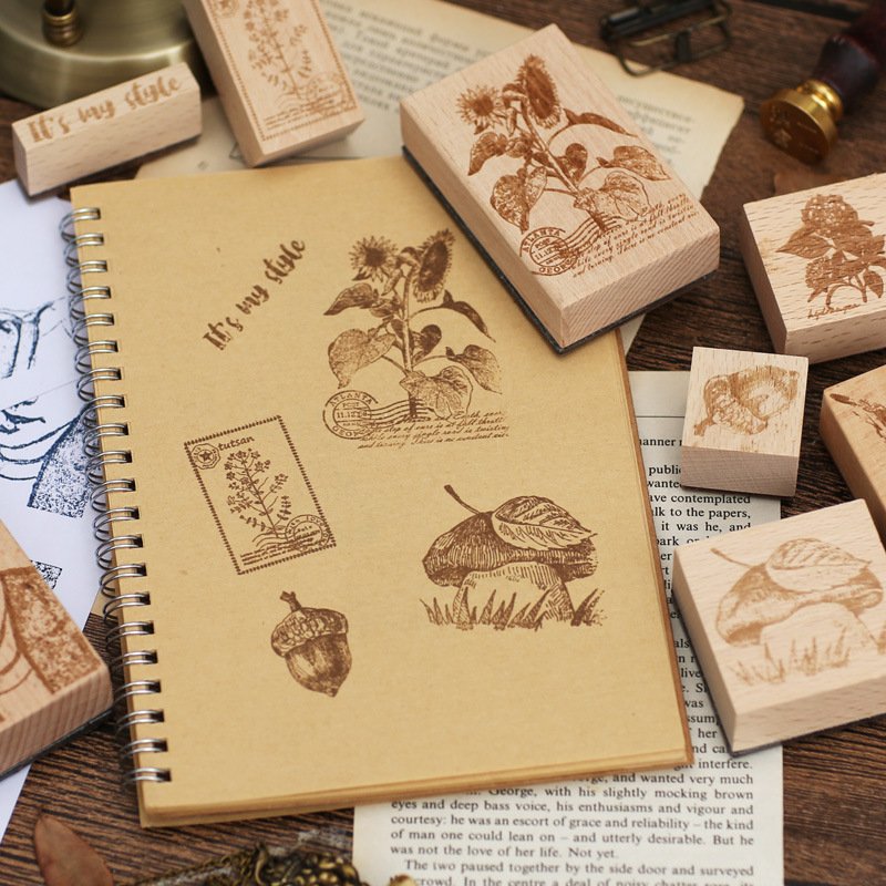 Custom Rubber Craft Stamp Wooden Stamp for Card Making and DIY Craft