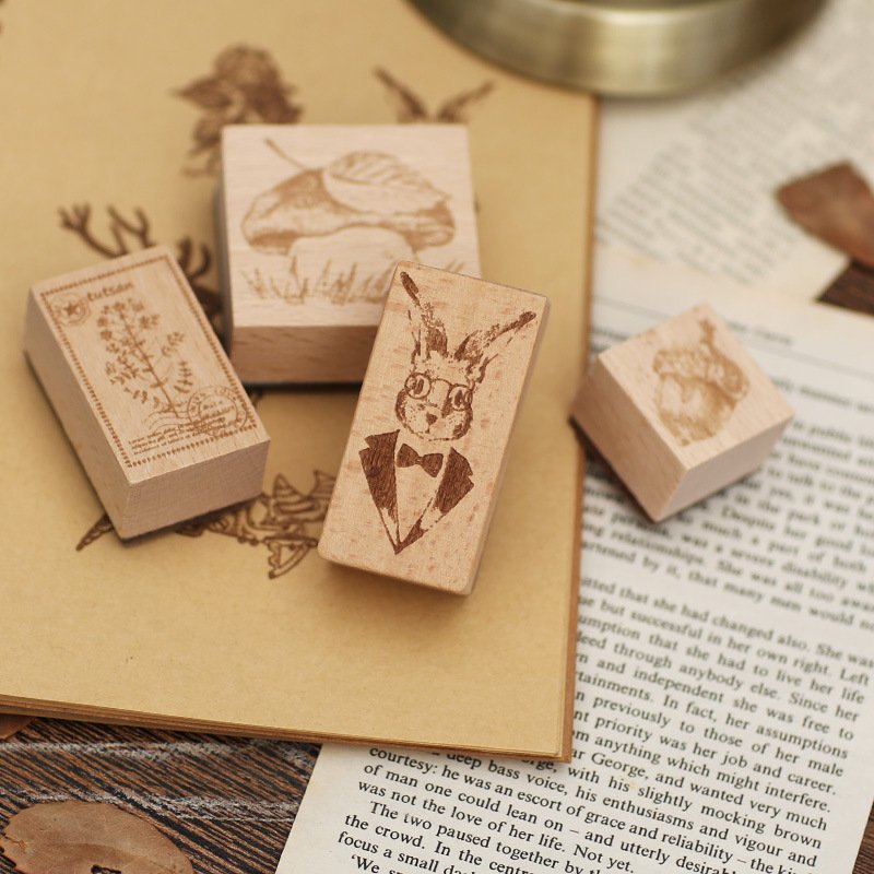 Custom Rubber Craft Stamp Wooden Stamp for Card Making and DIY Craft