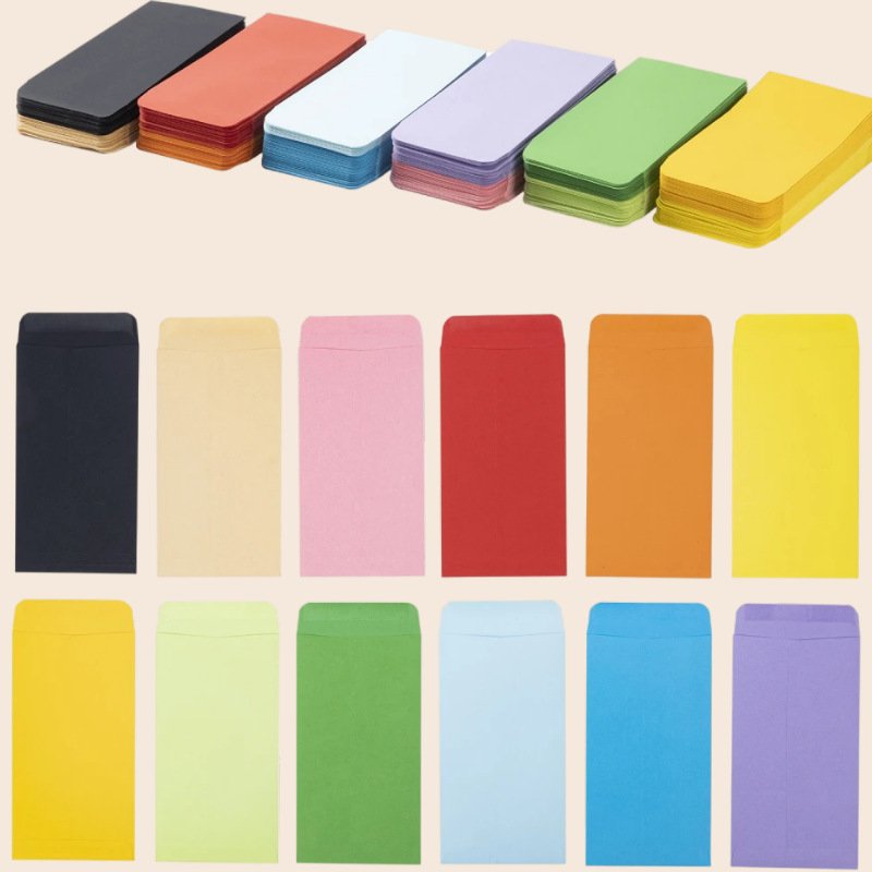 Small Coin Envelopes Self Adhesive Mini Parts colorful Envelopes for Coin Seed Stamps or Small Parts 2 25 X 3.5 Inch
