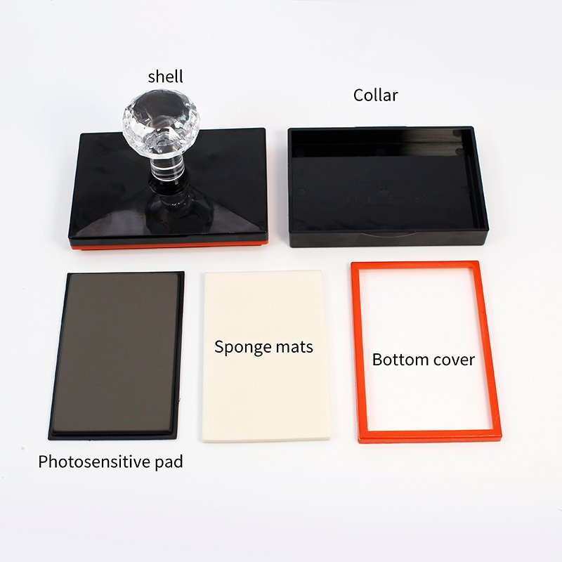 Office Oval Flash Stamp HY Series Crystal Handle Rubber Stamp With Edge Seal And Ink Filling Hole Stamp