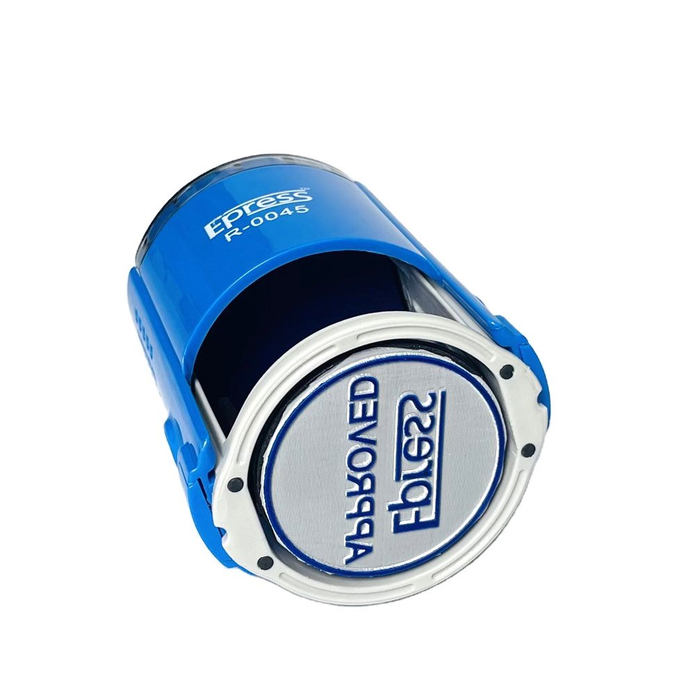 Custom Stationery Office Stamper Self-inking Stamps Round Self Inking Rubber Stamp