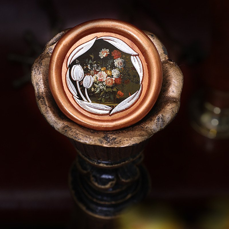Factory Price Plant Frame Series Green Grass Mushroom Frame Lotus Flower Window Wax Seal Stamp Head