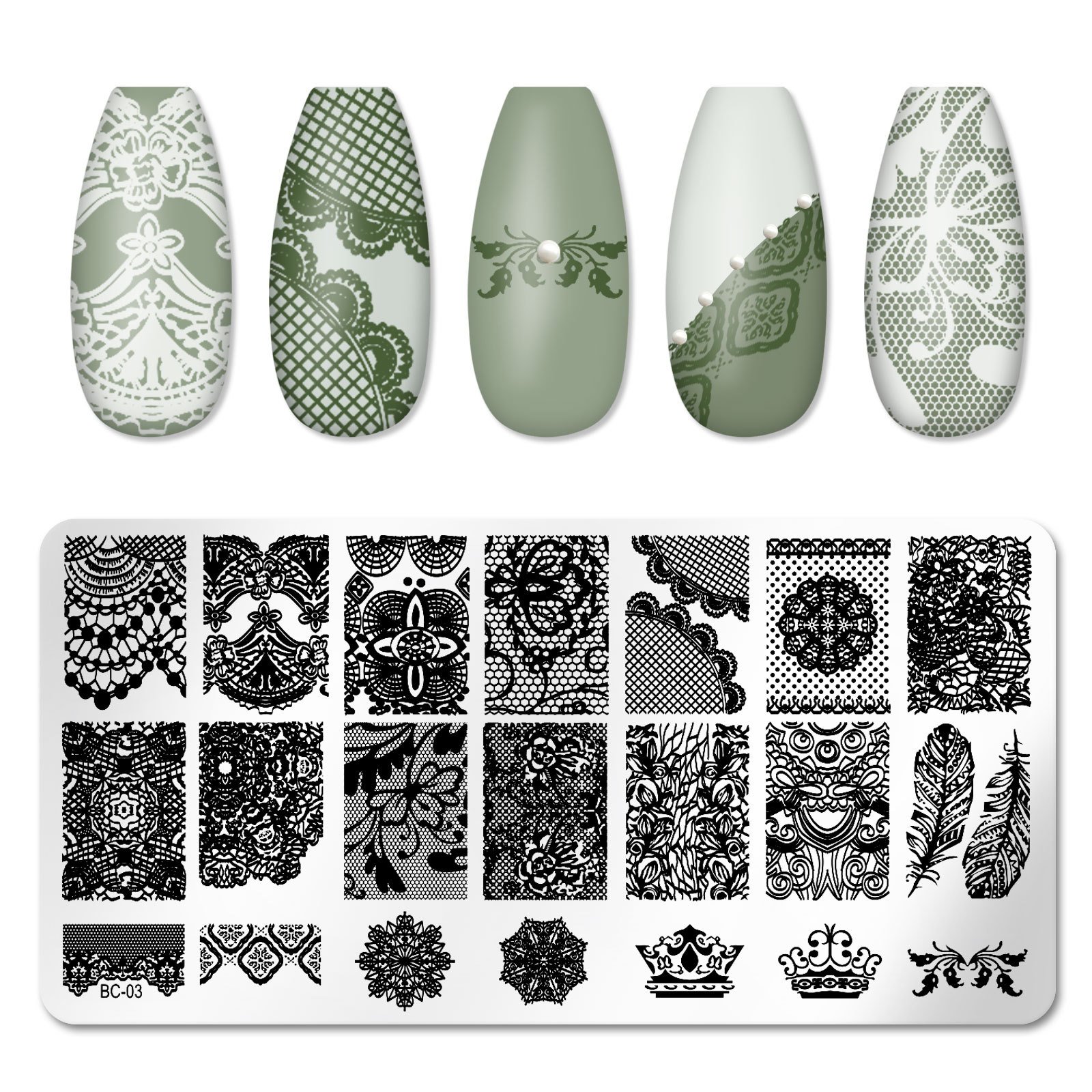 12*6cm Nail Art Templates Stamping Plate Valentine's Design Flower Animal Glass Temperature Lace Stamp Templates Plates Image