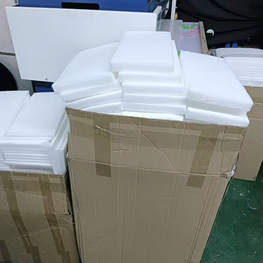 Custom pure snow HD precut ink pad stamp white storing white stamp ink pad cotton tampons white flash foam